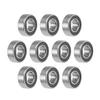 Sourcing Map 10-Pack 687-2RS Deep-Groove Ball Bearings, 7 mm ID, 14 mm OD, 5 mm Wide, Double-Sealed, Chrome Steel, Z2 view 1