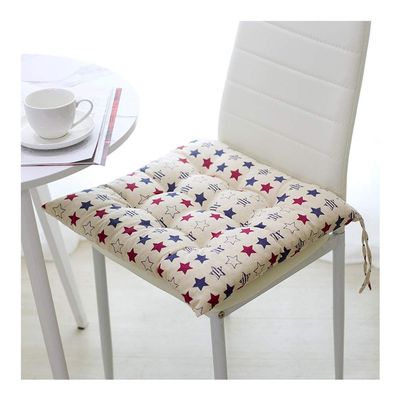 HONGBI Cotton Seat Cushion with Ties, Indoor & Outdoor, Thick Padding, Square, Color 13, 45 x 45 cm