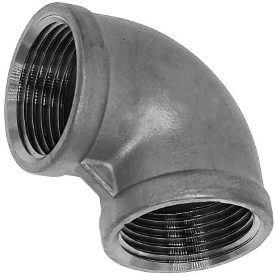 MegaHaustechnik 90° Elbow, 1 1/4" Female Thread, V4A Stainless Steel