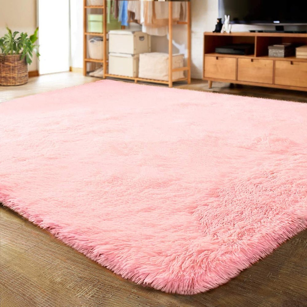 Muutos Shaggy High-Pile Rug, Light Pink, 90 x 190 cm