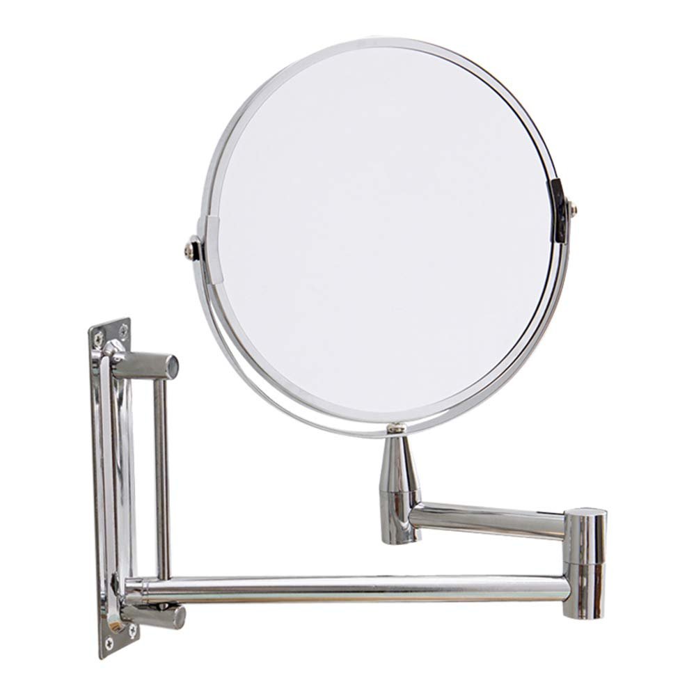 GLYYR 7-Inch Folding Makeup Mirror with 3X Magnification, 360° Swivel