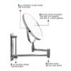 GLYYR 7-Inch Folding Makeup Mirror with 3X Magnification, 360° Swivel view 4