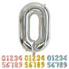 Ponmoo Silver Number 50 Balloon, Giant Foil Number Balloons for Birthdays, Anniversaries and Parties view 1