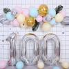 Ponmoo Silver Number 50 Balloon, Giant Foil Number Balloons for Birthdays, Anniversaries and Parties view 2