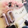 Ponmoo Silver Number 50 Balloon, Giant Foil Number Balloons for Birthdays, Anniversaries and Parties view 3