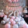 Ponmoo Silver Number 50 Balloon, Giant Foil Number Balloons for Birthdays, Anniversaries and Parties view 4