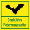 Melis-Folienwerkstatt Protected Bat Roost Sign, 15 × 10 cm, 3 mm Aluminum Composite view 1