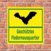 Melis-Folienwerkstatt Protected Bat Roost Sign, 15 × 10 cm, 3 mm Aluminum Composite view 2