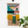 ZNKZJ Macramé Wall Hanging, Handmade Woven Tassel Wall Decor, Natural Wool Wall Tapestry, Geometric Bohemian Home Decor, 55 x 110 cm view 2