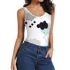 MONTOJ Women's Active Yoga Wear Cloud Raindrop Sleeveless Bodysuit, Size M, Multicolor view 1