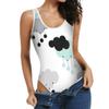 MONTOJ Women's Active Yoga Wear Cloud Raindrop Sleeveless Bodysuit, Size M, Multicolor view 4