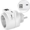 revolt 3-in-1 Outlet Adapter with USB-C and 2 USB-A Ports, 230 V, 3.6 A, 18 W view 2
