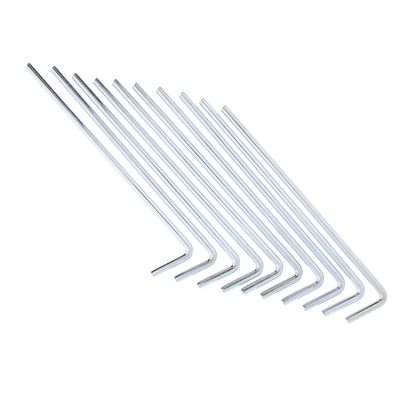 Tubayia 10-Pack Iron Tent Stakes, 6 mm × 220 mm