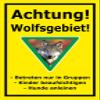 Melis-Folienwerkstatt Wolf Area Sign - Rules of Conduct, 30 x 20 cm Sticker, Multiple Sizes/Materials view 1