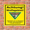 Melis-Folienwerkstatt Wolf Area Sign - Rules of Conduct, 30 x 20 cm Sticker, Multiple Sizes/Materials view 2