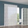 Custom-Made Silver Voile Sheer Curtain, Montreal Design, with Gathering Tape (Universal Tape), Height 90–275 cm, Width 1–12 m (Silver, 250 x 150 cm H × W) view 1