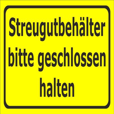 Sign: Grit Container — 30 × 20 cm — 3 mm Aluminum Composite — 20 Var. S00018-149-C