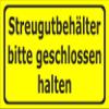 Sign: Grit Container — 30 × 20 cm — 3 mm Aluminum Composite — 20 Var. S00018-149-C view 1