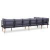 vidaXL 8-Piece Solid Acacia Wood Outdoor Lounge Set with Cushions view 4