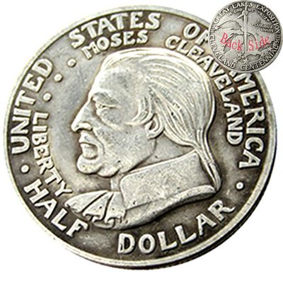 FKaiYin Historical Eagle Antique Coins - 1936 U.S. Hobo Nickel Half-Dollar Morgan Coin - Cleveland Commemorative Coin, Antique Coin Gift for Dad/Friend/Husband