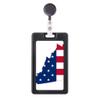 Virginia USA Flag-Shaped Retractable ID Badge Holder view 1
