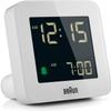 Braun Digital Alarm Clock with Snooze, Negative LCD Display, Quick-Set Function and Crescendo Alarm, White, BC09W view 1