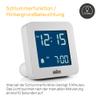 Braun Digital Alarm Clock with Snooze, Negative LCD Display, Quick-Set Function and Crescendo Alarm, White, BC09W view 3