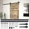 vidaXL Sliding Gate Hardware Set 200 cm Steel Black view 1
