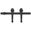 vidaXL Sliding Gate Hardware Set 200 cm Steel Black view 2