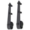 vidaXL Sliding Gate Hardware Set 200 cm Steel Black view 4