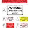 Melis-Folienwerkstatt Sign: Do Not Throw Snowballs - 30 x 20 cm - 3 mm Aluminum Composite Panel view 3