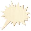 Wooden Jagged Speech Bubble V2 – Craft Decor, 3–50 cm, Size: 28 cm, Pack of 100 view 1