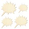Wooden Jagged Speech Bubble V2 – Craft Decor, 3–50 cm, Size: 28 cm, Pack of 100 view 2