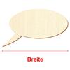 Oval Wooden Speech Bubble – DIY Decoration, 41 cm, Pack of 25 view 3
