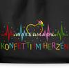 Spreadshirt Heartbeat Confetti EKG Carnival Drawstring Bag view 2