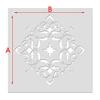 Mishalah Arabesque Pattern Stencil, Moroccan-Style Decor, Reusable Mylar, 26 x 26 cm view 3