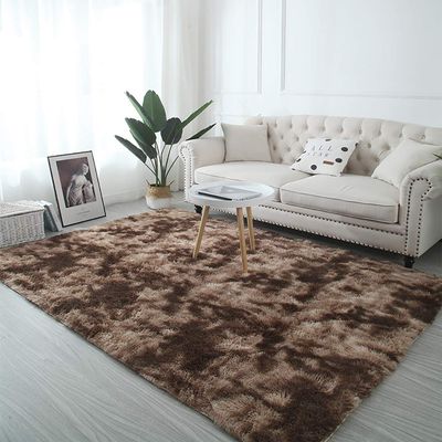 AMCER Round Shag Rug, 160 x 160 cm, Brown