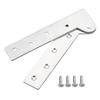 MroMax 360° Rotating Offset Pivot Hinge, Silver Stainless Steel, Modern Brushed Finish, 1-Piece view 1