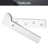 MroMax 360° Rotating Offset Pivot Hinge, Silver Stainless Steel, Modern Brushed Finish, 1-Piece view 3