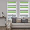 BelleMax Zebra Roller Blind, No-Drill or Drill Mount, White/Gray/Green, W75 x H140 cm view 2