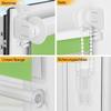 BelleMax Zebra Roller Blind, No-Drill or Drill Mount, White/Gray/Green, W75 x H140 cm view 4