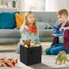 6-Pack Foldable Fabric Storage Boxes Without Lids, Black view 2