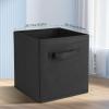 6-Pack Foldable Fabric Storage Boxes Without Lids, Black view 4