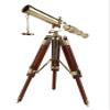 Vintage Brass Nautical Telescope with Tabletop Stand view 1