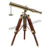 Vintage Brass Nautical Telescope with Tabletop Stand view 2