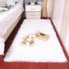 AMCER Round Shaggy Rug 80 x 130 cm, Washable, White view 1