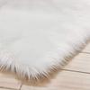 AMCER Round Shaggy Rug 80 x 130 cm, Washable, White view 4