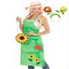 Women's Gardener Costume with Apron and Floral Headband, One Size view 1