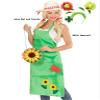 Women's Gardener Costume with Apron and Floral Headband, One Size view 2