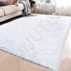 Muutos Bedroom Rugs, High-Pile Shaggy Rug, Antistatic and Trendy, for Bedroom, Dining Room, Hallway or Children's Room, White, 180 x 200 cm view 1